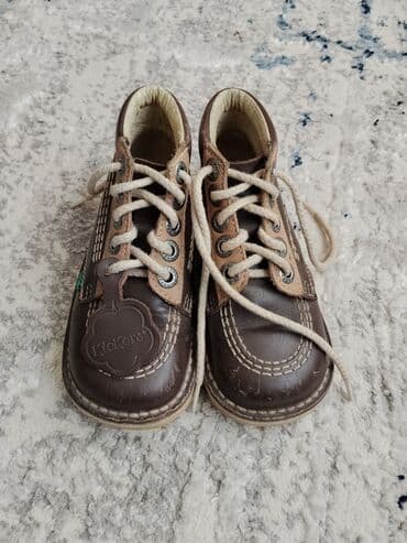 cat обувь: Детские ботинки Kickers производство Франция. Кожа. б/у. Одевали пару — 3