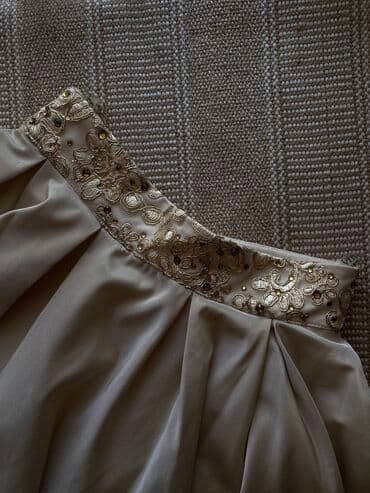 национальные украшения бишкек: Вечернее платье, Средняя модель, Без рукавов, Стразы, S — 4