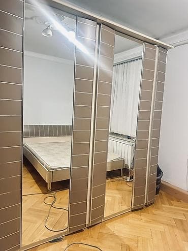 мебел шванер: Спальный гарнитур: кровать + шкаф-купе с зеркалами тумбы и - Кровать — 1