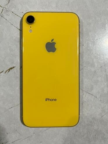 скупка аккумуляторов цена: IPhone Xr, Колдонулган, 256 ГБ, Сары, Каптама, 81 % — 4