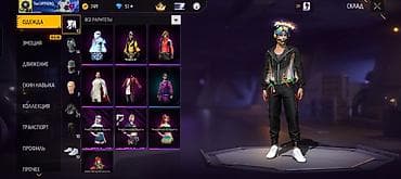 прогрес: Аккаунт Free Fire с редкими предметами и эмоциями Основное: - Уровень — 2