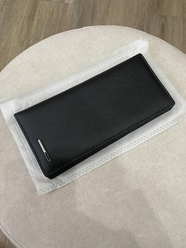 Сумки: Мужской длинный кошелёк-органайзер, цвет черный. - Материал — 2