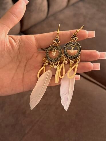 элегантное свадебное кружевное платье: Серьги, Женские, Вставка: Жемчуг — 2