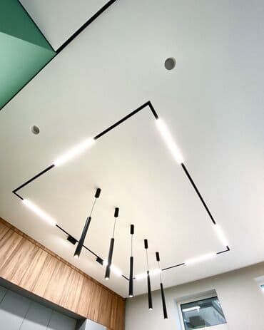 требуются монтажники натяжных потолков: Натяжной потолок 3D потолки, Глянцевое, Матовое Бесплатная консультация, Бесплатный замер, Монтаж — 1