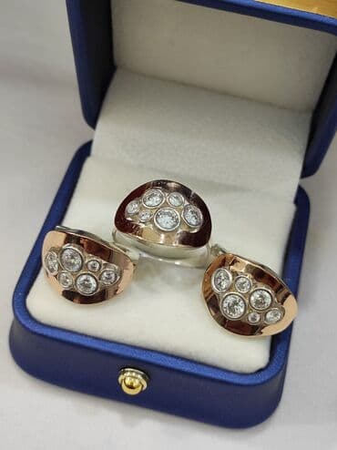 свадебные наборы ручной: Серебро напыление золото 925 пробы Размеры имеются Для заказа — 1