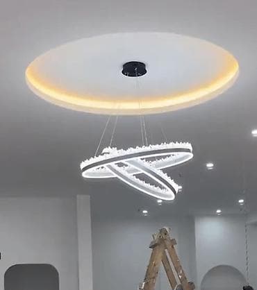 led matrix panel: Новая Люстра светодиодная большая(матово-серая) Размер Большой — 3
