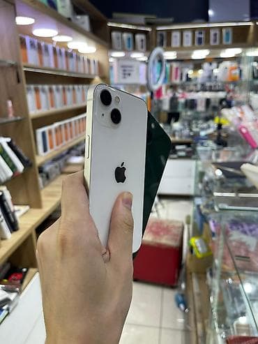 wifi: IPhone 13, Б/у, 128 ГБ, Белый, Защитное стекло, 100 % — 3