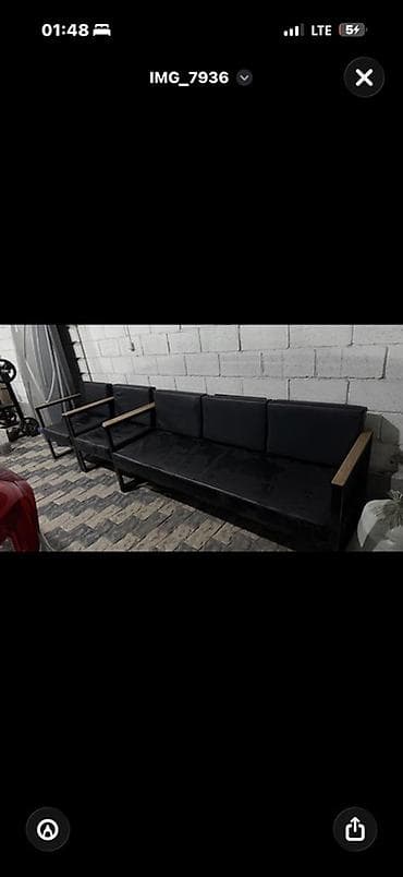 сиденья ikea: Комплект мягкой мебели, цвет - Черный — 2
