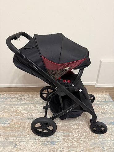 детский коляска бу: Коляска, Cybex, цвет - Черный, Б/у, Самовывоз — 6