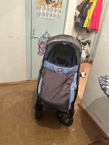 прогулочные коляски для детей инвалидов: Коляска, цвет - Голубой, Б/у — 13