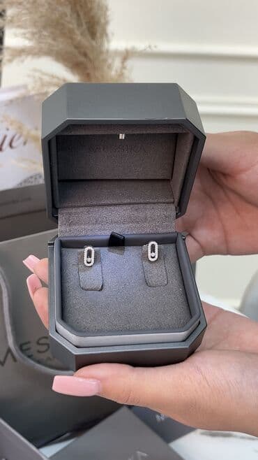 Серебряные серьги, Проба 925, Фианит, Женские, Новый