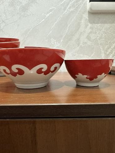 dish sets: 42 предмета, Наборы керамических, покрытых глазурью пиал, кесе малые — 2