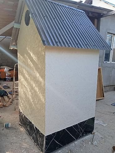 Биотуалеты для людей с инвалидностью: - Наружный туалет, - Конструкция: каркасная, с двускатной крышей. - — 7