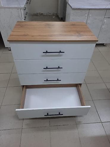 Чатырдын үстүн жабууга арналган материалдар: Кийим үчүн комод, Күзгүсүз, ЛДСП, түсү - Ак — 2