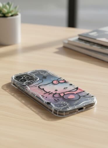 редми 6 а: Прозрачный силиконовый чехол с принтом Hello Kitty для IPhone 12 новый — 1