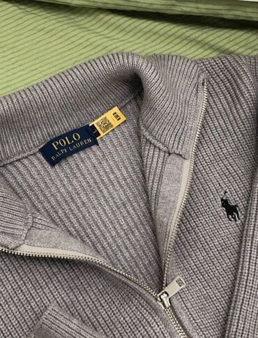 накидка кофта: Кардиган на молнии Polo by Ralph Lauren - Цвет: серый (мелкая — 2