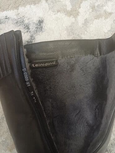 сапоги из натурального меха и кожи: Женские сапоги Gerlindino, размер 36. - Цвет: черный. - Материал — 10