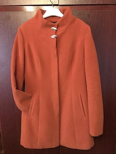 lining бу: Пальто ☝ на подкладе Ткань: драп Цвет: рыжий Размер: 48 Состояние — 2
