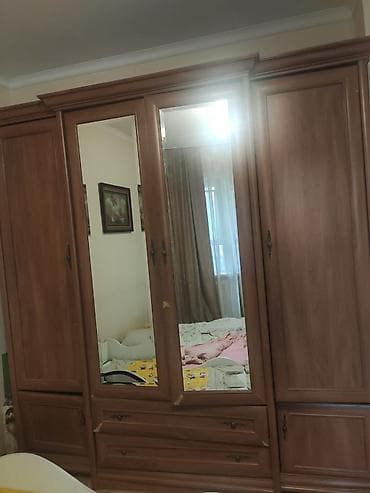 Спальный гарнитур, Шкаф, Комод, МДФ, цвет - Коричневый
