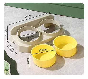 миски для животных: Двойная миска для кошек и собак на подставке с наклоном 15° - — 9