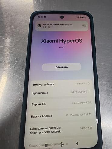 ми мих: Redmi, Redmi 15, Б/у, 256 ГБ, цвет - Черный, 2 SIM — 1