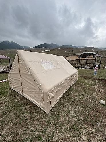 надувные полатки: Просторная надувная палатка (каркас из воздушных баллонов) - Тип — 2