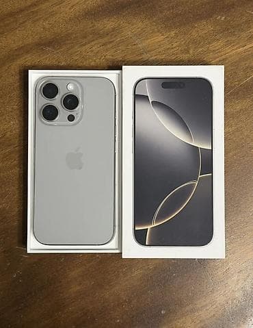 rj 45: IPhone 16 Pro, Б/у, 256 ГБ, Natural Titanium, Кабель, Коробка — 1