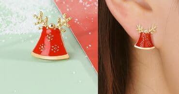 новогодние платья для девочек: Очаровательные НС новогодние серьги. Сочетание зелёного, красного и — 4