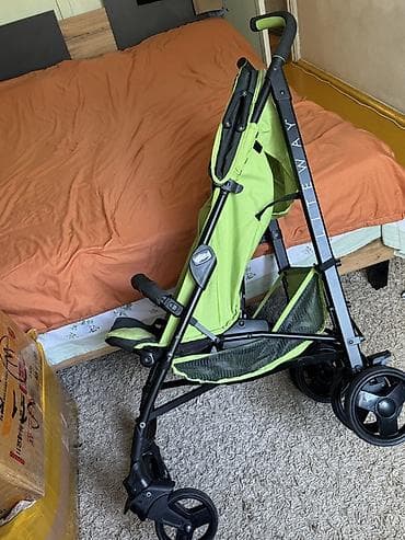 каляска для куклы: Коляска, Chicco, цвет - Черный, Б/у, Бесплатная доставка — 1