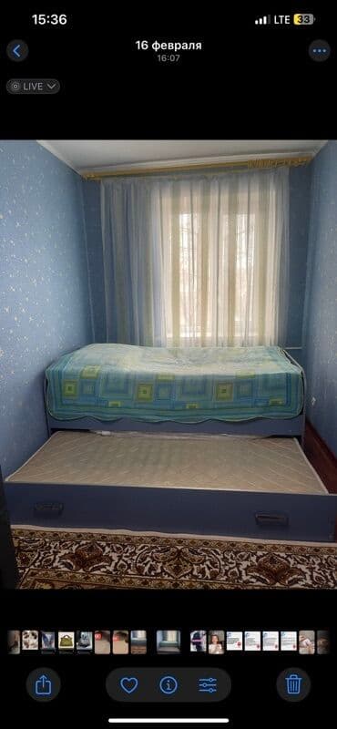 2 этажный кравать: Двухъярусная кровать, С выкатной системой — 1