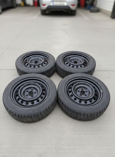 зимние шины r 16: Колеса в сборе 205 / 55 / R 16, Зима, Б/у, Комплект, Легковые, Железные, отверстий - 5 — 1