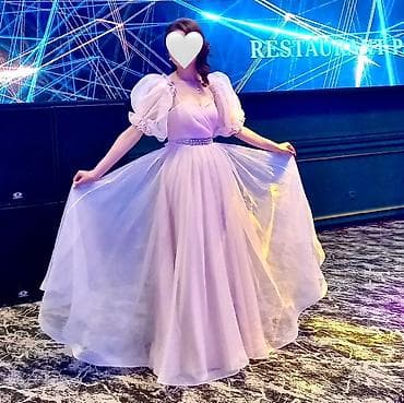 amber elixir: Вечернее платье, А-силуэт, Длинная модель, Фатин, С рукавами, Стразы, Стандарт — 6