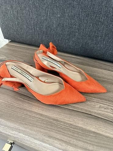 Лодочки Zara Trafaluc Zara оригинал 37-38 размер - Цвет: насыщенный