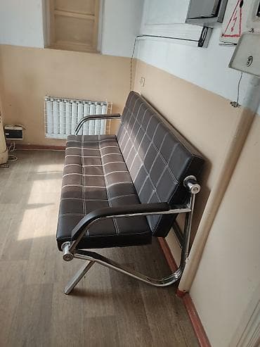 Офисные диваны: Офисный диван, цвет - Коричневый, Экокожа — 1