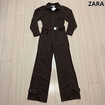 Толстовки, худи: Комбинезон ZARA, женский - Цвет: темно-коричневый - Фасон: прямые — 1