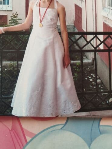 Детское платье, цвет - Белый, Б/у