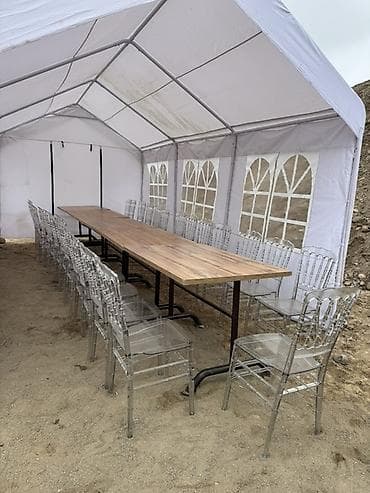 туман на свадьбу: Аренда уличного тентового шатра с мебелью для мероприятий — 2