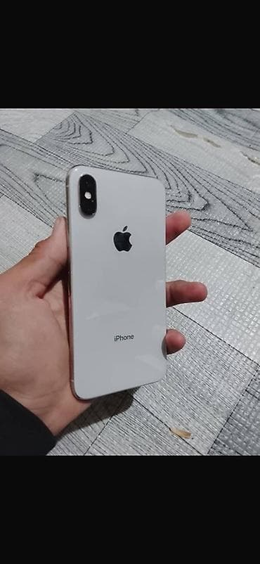 apple iphone: IPhone Xs, Б/у, 64 ГБ, Серебристый, Зарядное устройство, Чехол, 80 % — 1