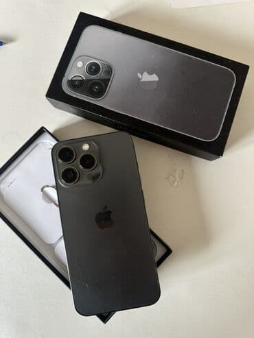 apple 6: IPhone 13 Pro, Б/у, 128 ГБ, Черный, Коробка, 75 % — 1