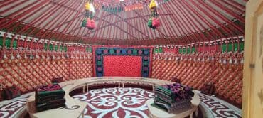 где можно купить палатку для отдыха: Аренда юрты, Каркас Деревянный, 65 баш, Самовар, Казан, Посуда — 7