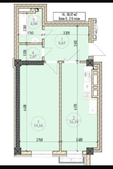 квартира в аренду собственник: 1 комната, 50 м², Элитка, 13 этаж, ПСО (под самоотделку) — 8