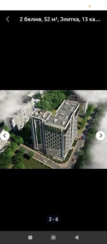 flat kant: 2 комнаты, 52 м², Элитка, 13 этаж — 4