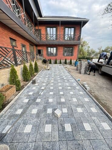 брусчатка бишкек дом брусчатки'' тротуарная плитка бордюры бишкек: Бордюр, Гарантия, Бесплатная доставка, Бесплатный выезд — 8