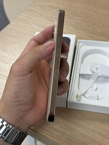 apple iphone 4s: IPhone 16 Pro, Б/у, 128 ГБ, Desert Titanium, Коробка, 91 % — 6