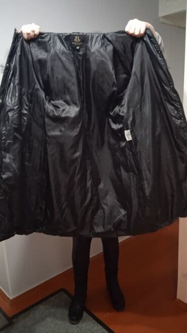 женские махровые халаты больших размеров: Пуховик, По колено, С капюшоном, 3XL — 5