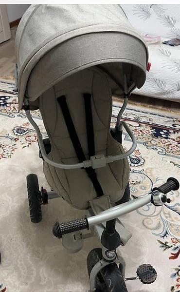 купить колесо для детской коляски: Детский трехколесный велосипед-коляска с родительской ручкой и — 4