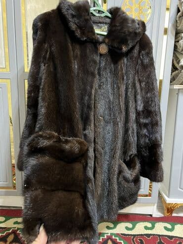 купить спортивный костюм женский теплый зимний: Шуба из натурального тёмно-шоколадного меха (визуально — норка) — 1