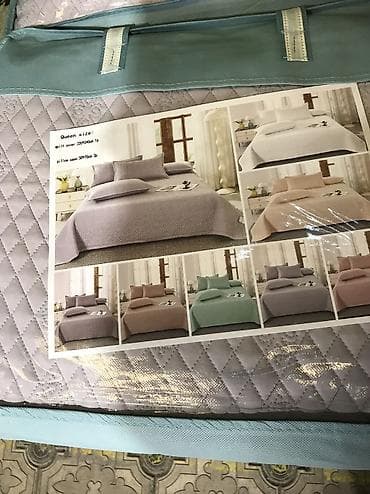 Стеганое покрывало велюровые на кровать (набор) двумя наволочками