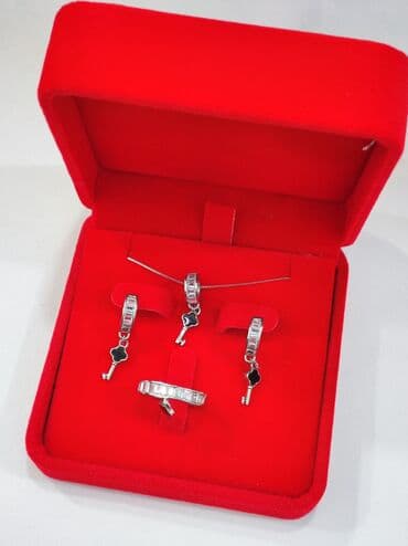 свадебное платья для беременных: Набор украшений, Проба 925, Женские, Новый — 1