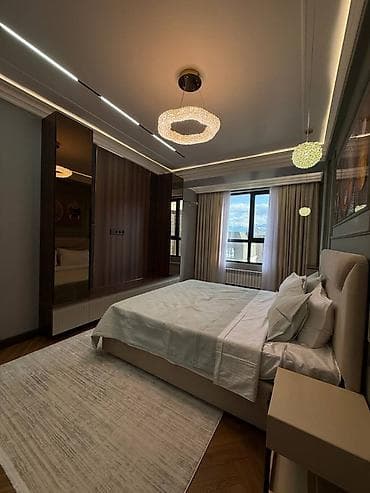 Квартиры: 2 комнаты, 80 м², Асанбай мкр Элитка, 14 этаж, Евроремонт — 9